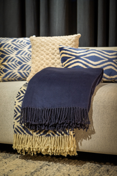 Hoii Plaid 'Alexandra' 150 x 200 cm Insignia Blue - Blau